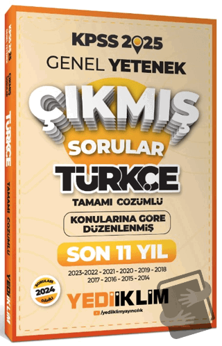 2025 KPSS Genel Yetenek Lisans Türkçe Konularına Göre Tamamı Çözümlü S