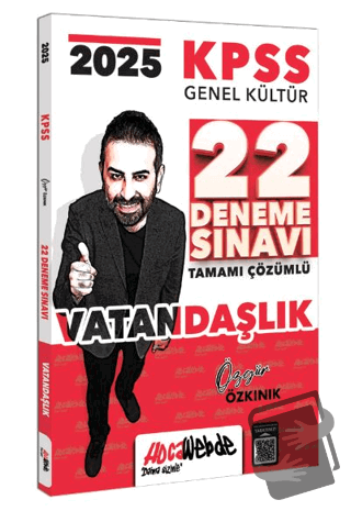 2025 KPSS GK Vatandaşlık Tamamı Çözümlü 22 Deneme Sınavı - Özgür Özkın