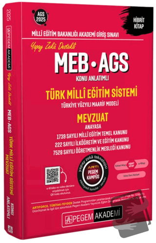 2025 MEB-AGS Konu Anlatımlı Türk Milli Eğitim Sistemi-Mevzuat - Kollek