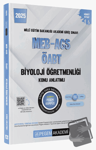 2025 MEB-AGS-ÖABT Biyoloji Öğretmenliği Konu Anlatımlı - Kolektif - Pe