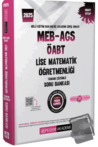 2025 MEB-AGS-ÖABT Lise Matematik Öğretmenliği Tamamı Çözümlü Soru Bank