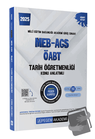 2025 MEB-AGS-ÖABT Tarih Öğretmenliği Konu Anlatımlı - Kolektif - Pegem