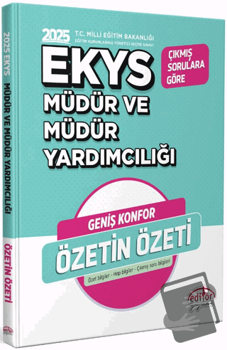 2025 MEB EKYS Müdür ve Yardımcılığı Özetin Özeti - Kolektif - Editör Y