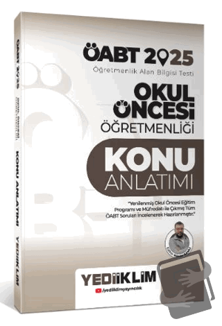 2025 ÖABT Okul Öncesi Öğretmenliği Konu Anlatımı - Hasan Sanlı - Yedii