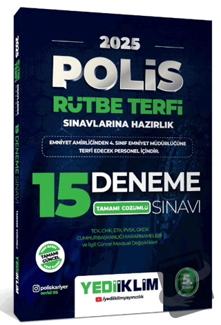 2025 Polis Rütbe Terfi Sınavlarına Hazırlık TCK, CMK, PVSK, GKDK Cumhu