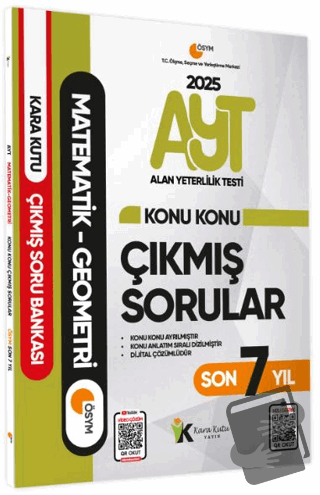 2025 YKS-AYT Matematik-Geometri Son 7 Yıl Çıkmış Sorular - Kolektif - 