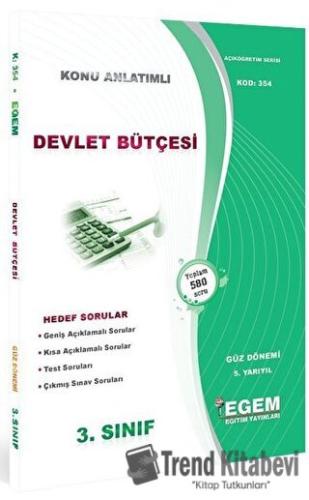 3. Sınıf 5. Yarıyıl Devlet Bütçesi Konu Anlatımlı Soru Bankası (Kod 35