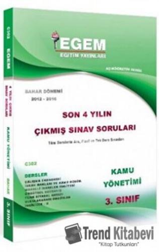 3. Sınıf 6. Yarıyıl Kamu Yönetimi Son 5 Yılın Çıkmış Sınav Soruları, K