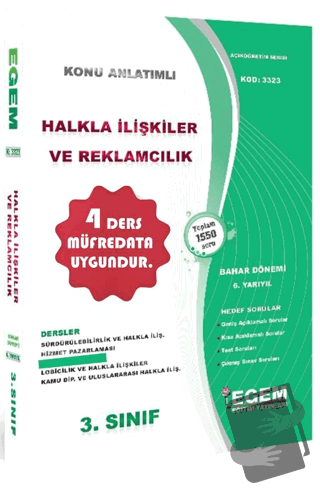 3. Sınıf 6. Yarıyıl Konu Anlatımlı Halkla İlişkiler ve Reklamcılık - K