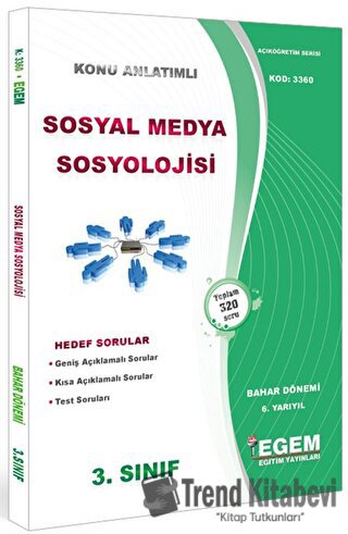 3. Sınıf 6. Yarıyıl Konu Anlatımlı Sosyal Medya Sosyolojisi - Kod 3360