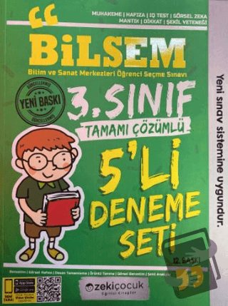 3. Sınıf Bilsem 5'li Deneme Seti - Kolektif - Zekiçocuk Eğitici Kitapl