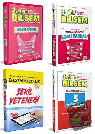 3. Sınıf Bilsem Hazırlık Kitapları 4 Kitap Set - Kolektif - Editör Yay