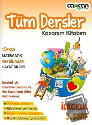 3. Sınıf Tüm Dersler Kazanım Kitabı - Kolektif - Cancan Yayınları - Fi