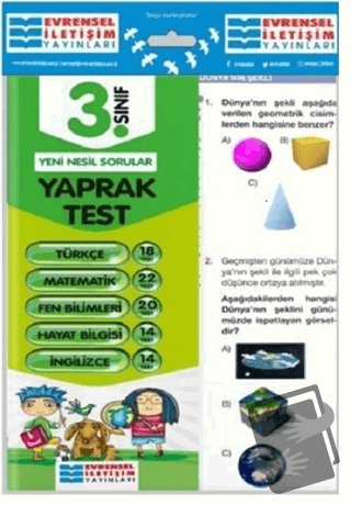 3. Sınıf Tüm Dersler Yaprak Test - Kolektif - Evrensel İletişim Yayınl