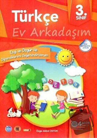 3. Sınıf Türkçe Ev Arkadaşım - Kolektif - 4 Adım Yayınları - Fiyatı - 