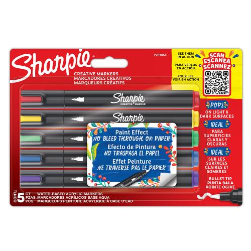 Sharpie Markör Akrilik Yuvarlak Uç 5 Li Bls 2201069 - - Sharpie - Fiya