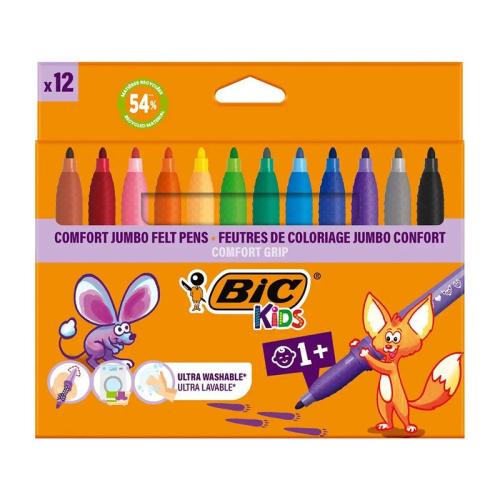 Bic Keçeli Kalem Comfort Jumbo 12 Renk 517250 - - Bic - Fiyatı - Yorum