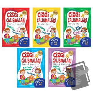 4-5 Yaş Çizgi Çalışmaları Seti - 5 Kitap Takım - Safiye Seval Savaş - 