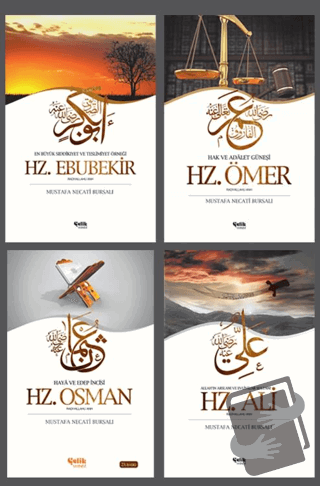 4 Büyük Halife Kitap Seti - Mustafa Necati Bursalı - Çelik Yayınevi - 