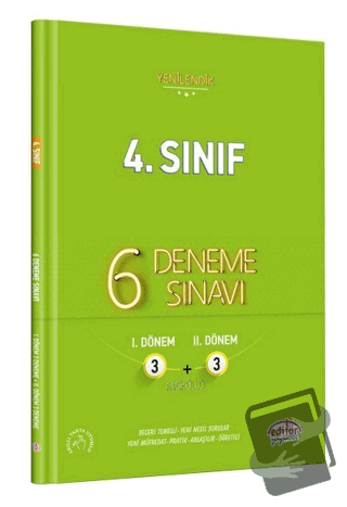 4. Sınıf 6 Fasiküllü 3+3 Deneme - Kolektif - Editör Yayınevi - Fiyatı 