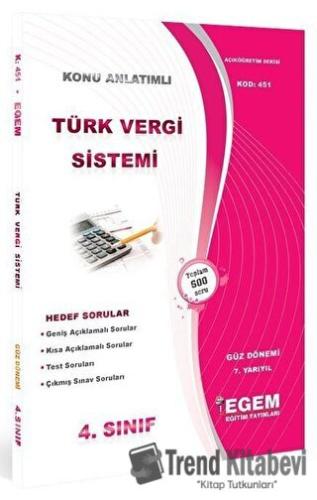 4. Sınıf 7. Yarıyıl Türk Vergi Sistemi Hedef Sorular (Kod 451), Kolekt