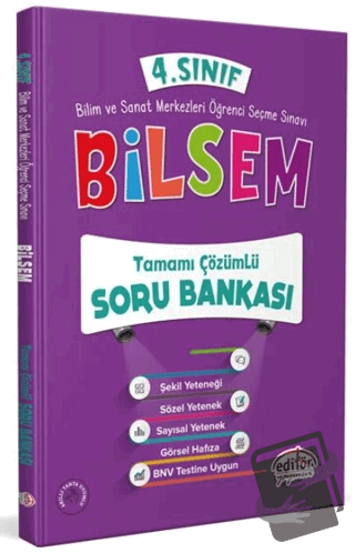 4. Sınıf Bilsem Soru Bankası - - Kolektif - Editör Yayınevi - Fiyatı -