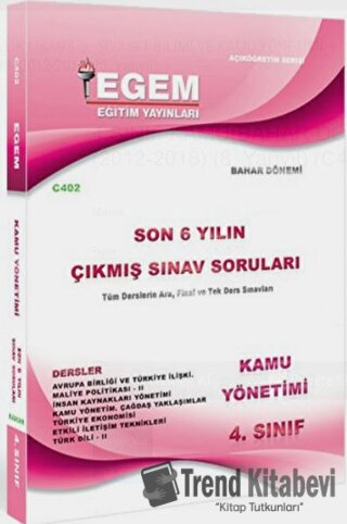 4. Sınıf Kamu Çıkmış Sınav Soruları (2012-2018), Kolektif, Egem Eğitim