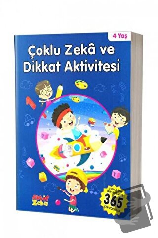 4 Yaş Çoklu Zeka ve Dikkat Aktivitesi - Mavi Kitap - Kolektif - Aktif 