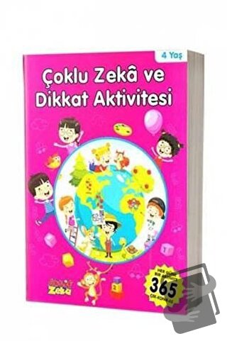 4 Yaş Çoklu Zeka ve Dikkat Aktivitesi - Pembe Kitap - Kolektif - Aktif