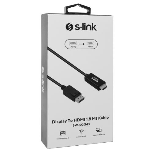 S-Link Sw-Sgg43 Display To Hdmı 1,8 Mt 1.8M Kablo - - S-Link - Fiyatı 