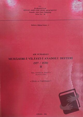 438 Numaralı Muhasebe-i Vilayeti Anadolu Defteri (937-1530) - 2 - Kole