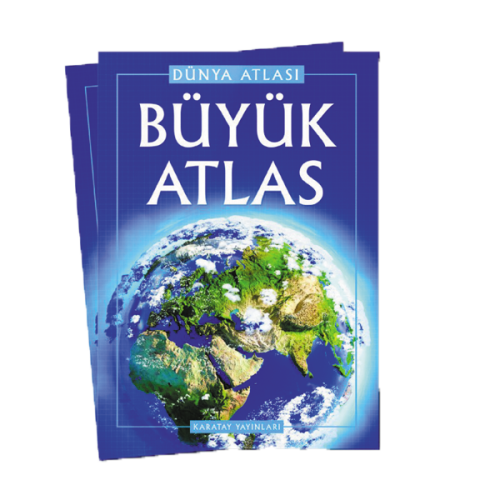 4E Atlas Büyük (Dünya Atlası) Karton Kapak Karatay Yayınevi - - 4E - F