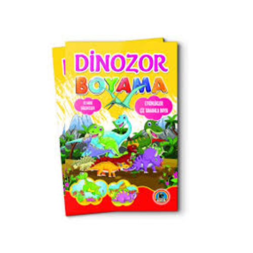 4E Boyama Kitabı Dinozar Örnekli Renkli 128 Syf Karatay Yayınevi - - 4