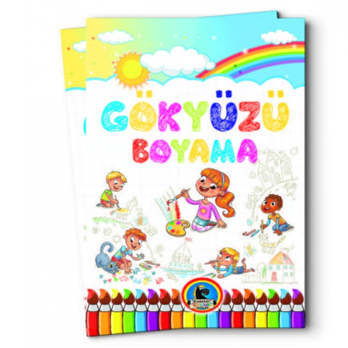 4E Boyama Kitabı Gökyüzü Örnekli Renkli 128 Syf Karatay Yayınevi - - 4