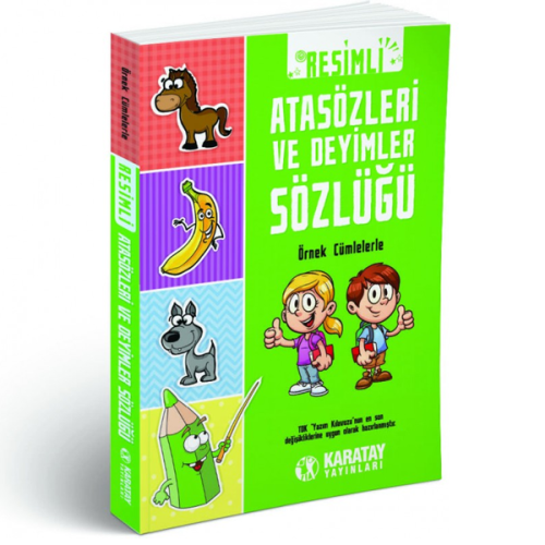 4E Sözlük Resimli Atasözleri Ve Deyimler Sözlüğü Karton Kapak Karatay 