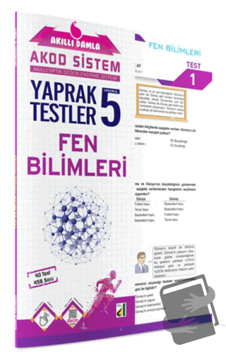 5. Sınıf Akıllı Adam Fen Bilimleri Yaprak Testler - Kolektif - Damla Y