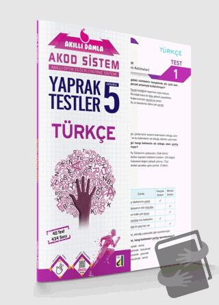 5. Sınıf Akıllı Damla Türkçe Yaprak Testi - Kolektif - Damla Yayınevi 