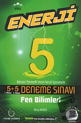 5. Sınıf Enerji Fen Bilimleri 5+5 Deneme Sınavı - Barış Akıncı - Palme