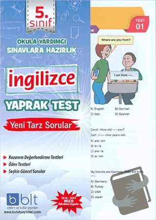 5. Sınıf İngilizce Yaprak Test - Kolektif - Bulut Eğitim ve Kültür Yay