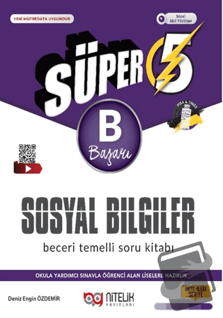 5. Sınıf Süper Sosyal Bilimler (B) Beceri Temeli Soru Kitabı - Deniz E