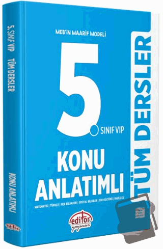 5. Sınıf VIP Tüm Dersler Konu Anlatımlı - Kolektif - Editör Yayınevi -