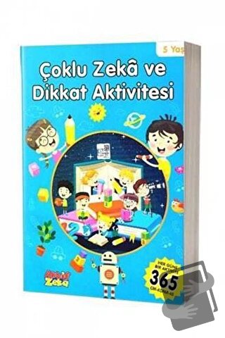 5 Yaş Çoklu Zeka ve Dikkat Aktivitesi - Mavi Kitap - Kolektif - Aktif 