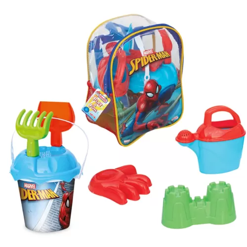 Dede Oyuncak Spiderman Resimli Sırt Çantalı Plaj Set - - TrendKitabevi