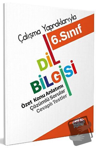 6. Sınıf Dil Bilgisi - Kolektif - Editör Yayınevi - Fiyatı - Yorumları