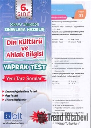 6. Sınıf Din Kültürü ve Ahlak Bilgisi Yaprak Test, Kolektif, Bulut Eği