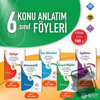 6. Sınıf Etkileşimli Konu Anlatım Föyleri Seti (5 Ders) /4 Adım - Kole