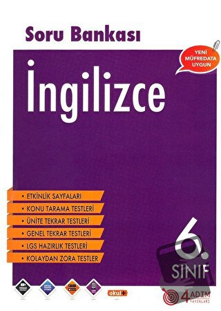 6. Sınıf İngilizce Soru Bankası - Özlem Özay - 4 Adım Yayınları - Fiya