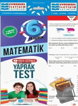 6. Sınıf Matematik Yeni Nesil Video Çözümlü Yaprak Test - Kolektif - E