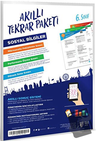 6. Sınıf Sosyal Bilgiler Akıllı Tekrar Paketi - Kolektif - Teas Press 