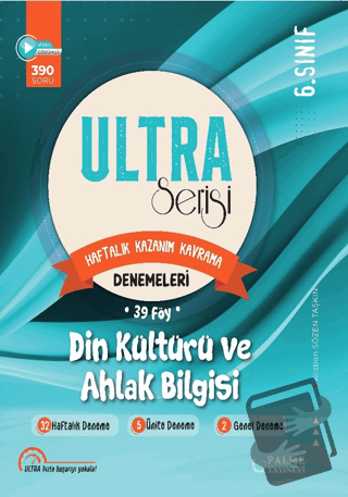 6. Sınıf Ultra Serisi Din Kültürü ve Ahlak Bilgisi Denemeleri 39 Föy -